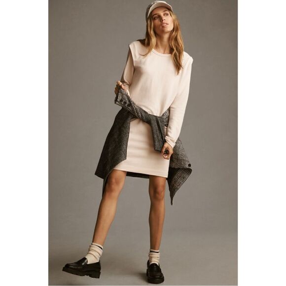 NEW Anthropologie Sundry West Coast Long-Sleeve Retro 90's Mini Dress Large - Picture 4 of 4